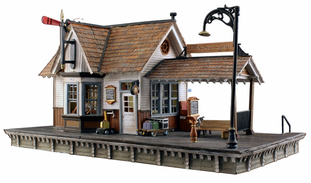 Woodland Scenics HO BR5052 Built and Ready The Depot (Lighted)