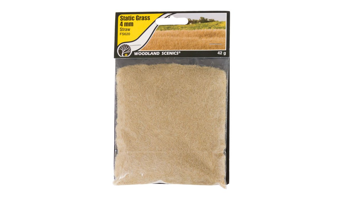 Woodland Scenics FS620 Static Grass, Straw (4mm)