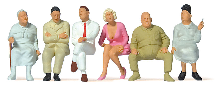 Preiser O 65500 Seated Passengers (6)