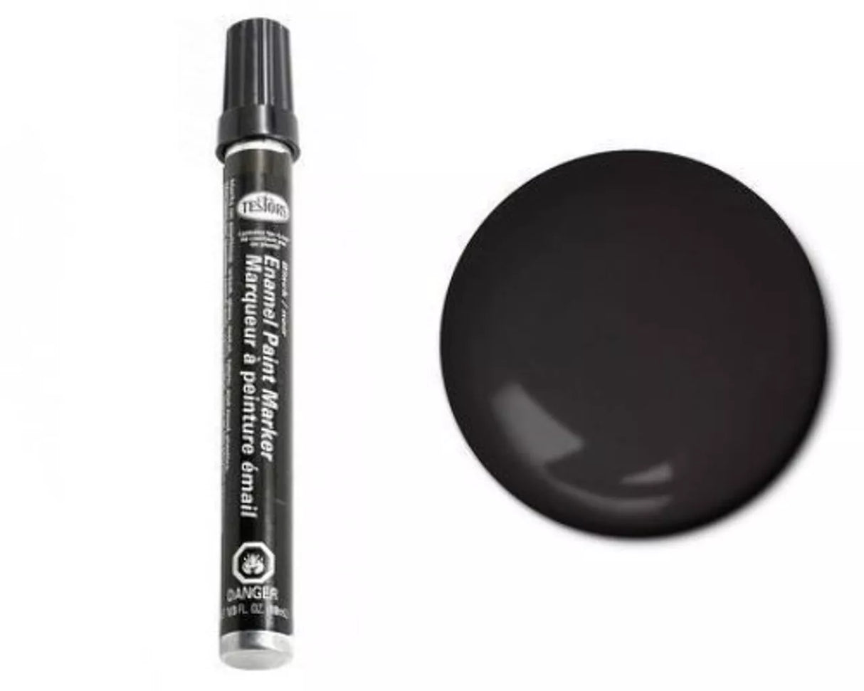 Testors 2633C Acrylic Paint Marker Black, 1/3oz