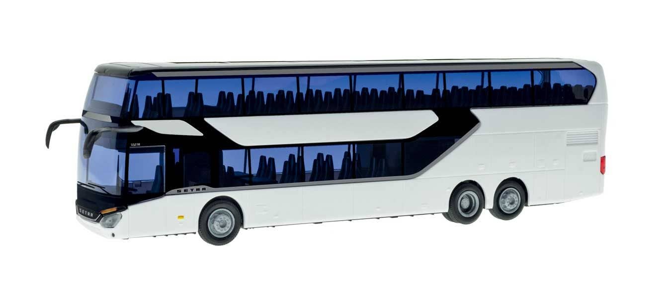 PREORDER Kibri HO 11233 Setra S 531 DT Double-Deck Bus Kit, White | 44.99