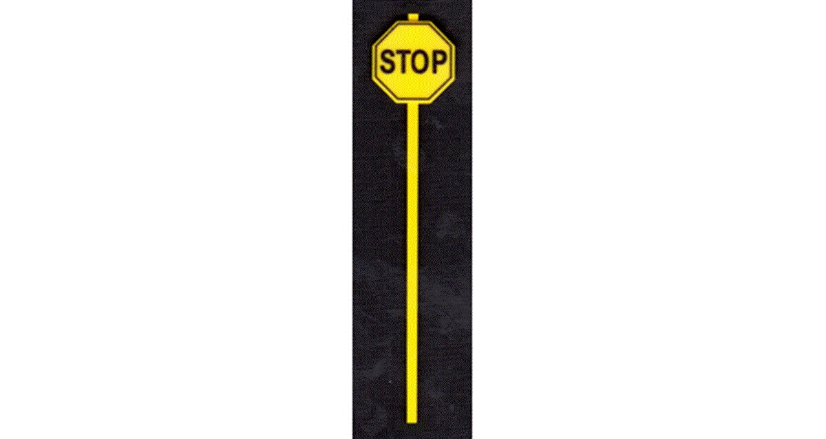 Tichy Train Group O 2071 Yellow Stop Signs (8)