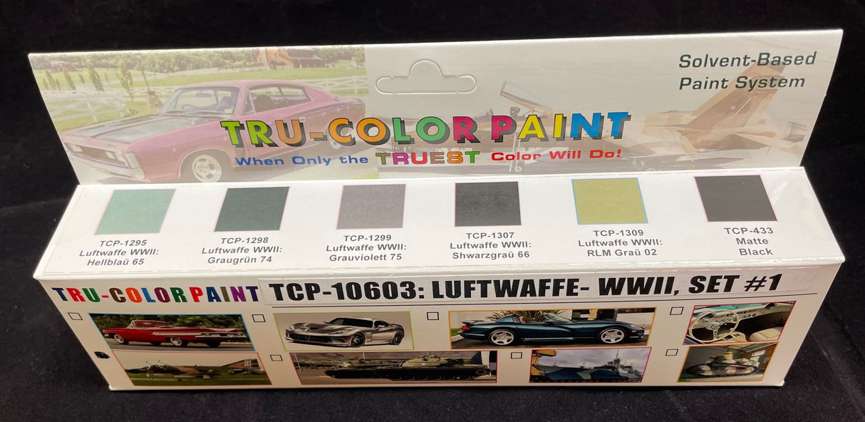 Tru-Color Paint 10603 Luftwaffe WWII Paint Set #1 (6-Pack of 1oz Bottles)