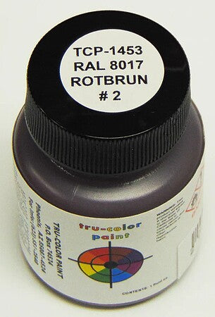 Tru-Color Paint 1453 Military Acrylic Color, RAL 8017 Rotbrun #2 German WWII (1oz)